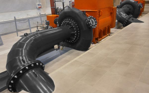 WWS Francis Turbinen Ausrichtung Schwarz Orange